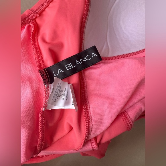 La blanca Vibrant Coral One-Piece Swimsuit beach resort vacation summer size 8 - Picture 8 of 16